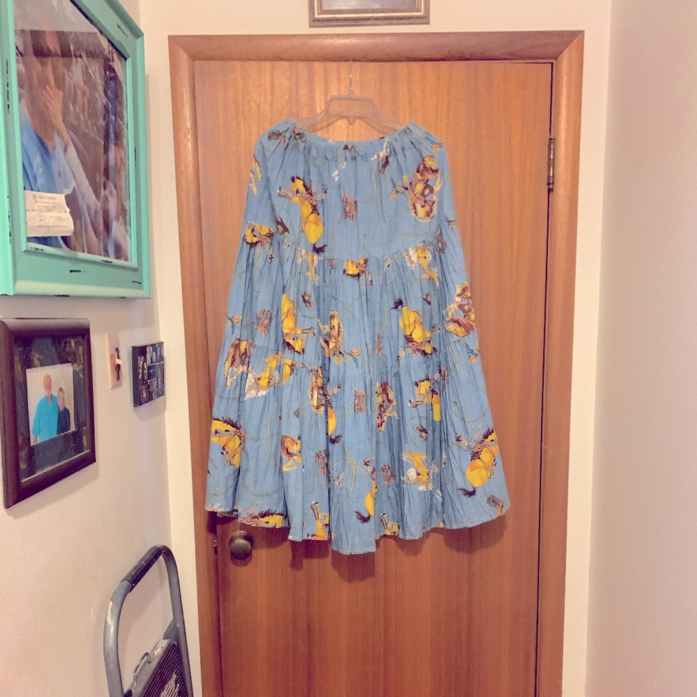 Vintage western cowgirl flared skirt sz OS.